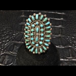 Vintage Turquoise cluster ring